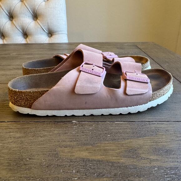 Birkenstock Arizona Soft Footbed Pink Clay US 8-8.5 EU 39 Suede Upper Narrow - Picture 3 of 11